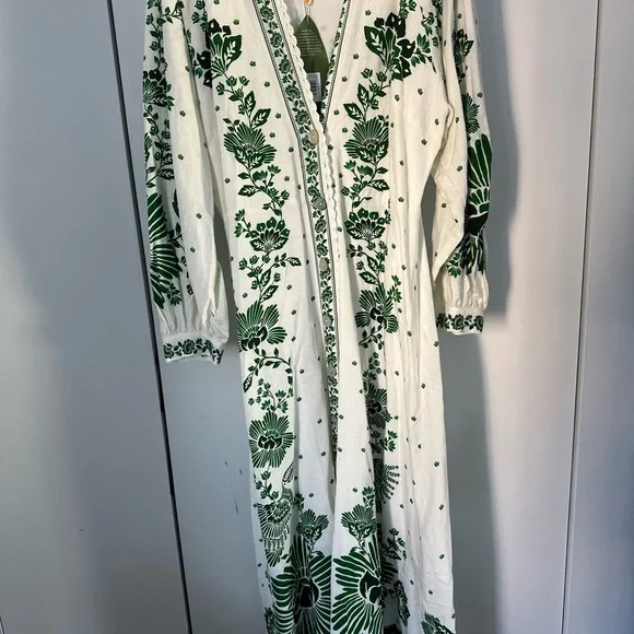 FARM Rio Green and White Maxi Dress - Picture 5 of 6